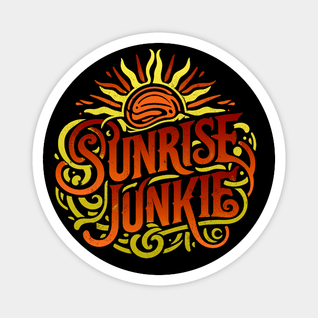 Sunrise Junkie Magnet by Sideways Tees